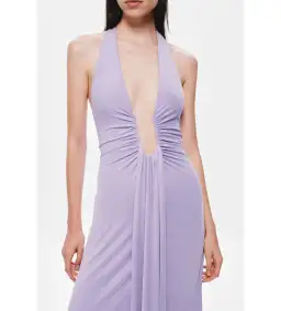 Misha Jennifer Cupro Maxi Dress Lilac Size 6/XS for rent on The Volte - image 3