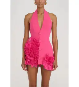 Eliya the Label Belinda Mini Dress Magenta Size S/AU 8 for rent on The Volte - image 2