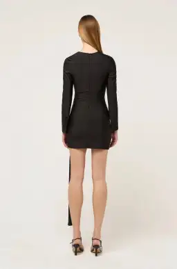 Michael Lo Sordo Hybrid Slit Mini Dress Black Size 6 for rent on The Volte - image 4