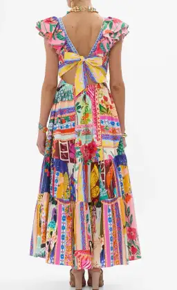 Camilla Tiered Dress with Neck Frill Roeqiyas Realm size L / AU 14 for rent on The Volte - image 3