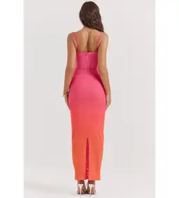 House Of Cb Calista Ombre Maxi Dress Pink  Size S / Size Au 8