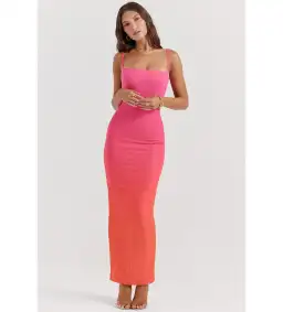 House Of Cb Calista Ombre Maxi Dress Pink  Size S / Size Au 8