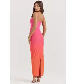 House Of Cb Calista Ombre Maxi Dress Pink  Size S / Size Au 8