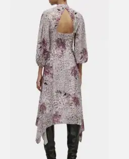All Saints Adelaide Floral Long Sleeve Midi Dress Print Size 16 for rent on The Volte - image 2