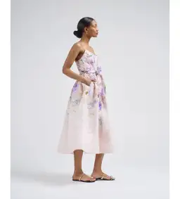 Zimmermann Dawning Corset Midi Dress Multi Hydrangea Size 1/AU 10 for rent on The Volte - image 2