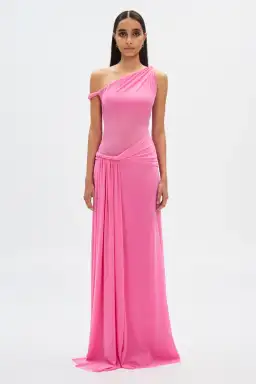 Misha Sisal Maxi Dress Pink Size 10 for rent on The Volte - image 1