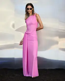 Misha Sisal Maxi Dress Pink Size 10 for rent on The Volte - image 6