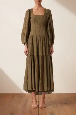 Shona Joy Mila Square Neck Midi Dress Size 6  for rent on The Volte - image 3