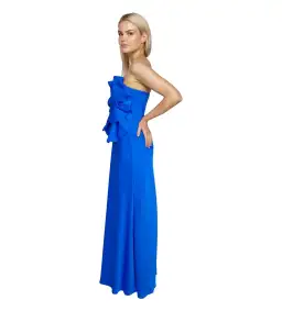 Sheike High Society strapless dress in electric blue size AU 6 for rent on The Volte - image 2