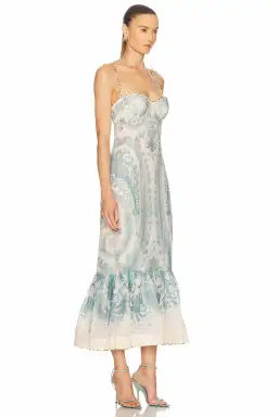 Zimmermann The Illuminate Gown in Turquoise Paisley Size 1 /Au 10 for rent on The Volte - image 3