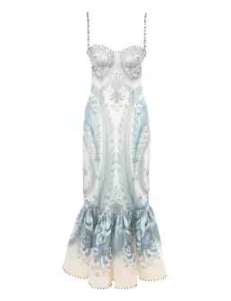 Zimmermann The Illuminate Gown in Turquoise Paisley Size 0 /Au 8 for rent on The Volte - image 4