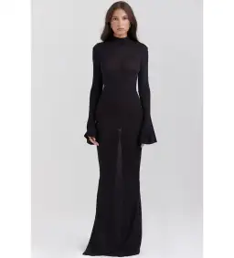 House of CB  Sancha Knit Maxi Dress in Black Size AU 8 for rent on The Volte - image 1