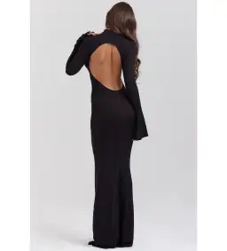 House of CB  Sancha Knit Maxi Dress in Black Size AU 8 for rent on The Volte - image 3