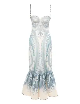 Zimmermann Illuminate Gown Turquoise Paisley Size 12 for rent on The Volte - image 4