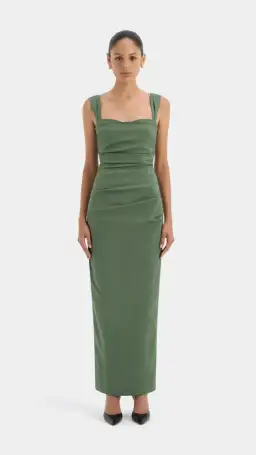 SIR - Florent Balconette Gown in Forest Green Size 1 (8) for rent on The Volte - image 1