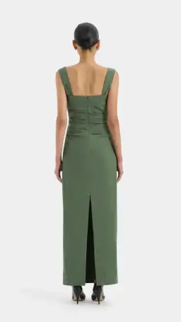 SIR - Florent Balconette Gown in Forest Green Size 1 (8) for rent on The Volte - image 2