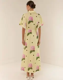 Palm Noosa Jasmine Dress Yellow Floral Size 10  for rent on The Volte - image 2