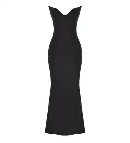 House of CB Sabine Crepe Strapless Corset Maxi Dress Black Size L/AU 12 for rent on The Volte - image 4