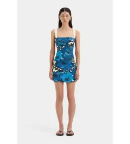 Sir the Label Camellia Mini Dress Blue Floral Size 3/AU 12 for rent on The Volte - image 1