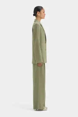 Sir the Label Evanthe Blazer and Belted Trouser Set Olive Size 0 / AU 6   for rent on The Volte - image 2