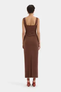 SIR the label Dahlia Balconette Gown in Chocolate size AU 8 for rent on The Volte - image 3