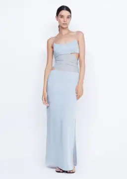 Bec & Bridge Mari Lou Asym Maxi Dress Dove Blue Size 8 for rent on The Volte - image 2