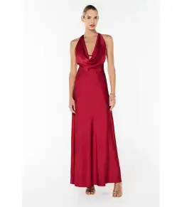 Manning Cartell Charmed Cowl Slip Dress in Red Size AU 10