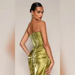 Moda Glam Talia Strapless Corset Gown Green Size 8 for rent on The Volte - image 3