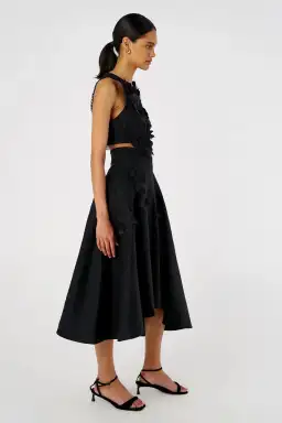 Oroton Lace Flower Midi Dress Black Size AU 6 for rent on The Volte - image 4