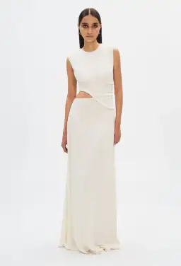 Misha Sierra Cupro Dress White Size 8/S for rent on The Volte - image 1