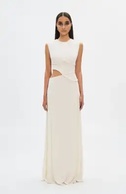 Misha Sierra Cupro Dress White Size 8/S for rent on The Volte - image 2