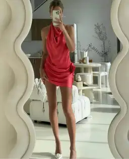 Arcina Ori Rosa Dress Red Size M/AU 10 for rent on The Volte - image 6