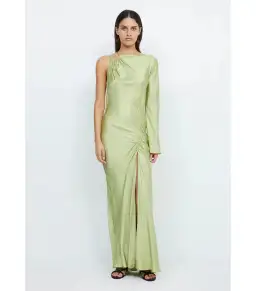 Bec & Bridge Kai Asym Maxi Dress Pear Size AU 6 