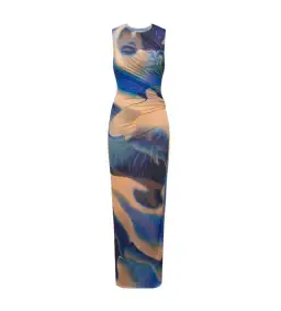 Scanlan Theodore Italian Watercolour Print Maxi Dress Multi Size AU 10 for rent on The Volte - image 4