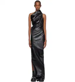 Rick Owens Black Athena Gown Black Size  8