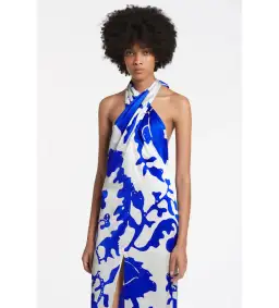 Sir The Label Esme Halter Midi Dress Merce Abstract Print Size 0 / AU 6 for rent on The Volte - image 4