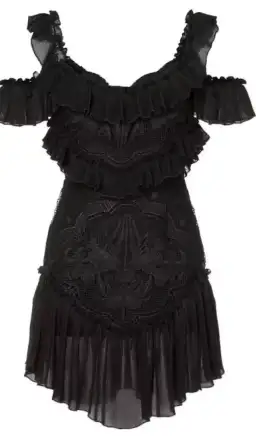 Alice McCall Lace Lovebirds Off The Shoulder Mini Dress Black Size 8 for rent on The Volte - image 5