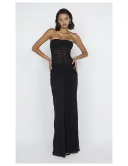 Bec & Bridge Noemi Strapless Dress in Black Size AU 8