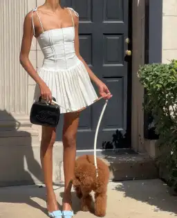 House of CB Marcy Mini Dress Size White S/Au 8  for rent on The Volte - image 3