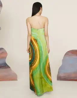 Alemais Iris Strapless Gown Green Maxi Dress XS Size 6   for rent on The Volte - image 4