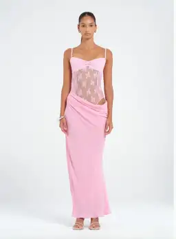 Benni Akio Maxi Dress Pink Size 6
