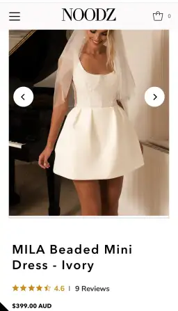 MILA beaded mini dress - L - NOODZ boutique for rent on The Volte - image 3