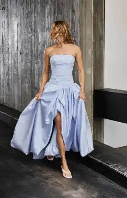 Aje Violette Bubble Hem Maxi Blue Size AU 8 for rent on The Volte - image 1