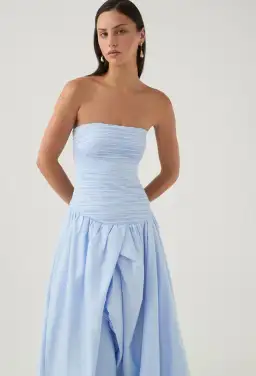 Aje Violette Bubble Hem Maxi Blue Size AU 8 for rent on The Volte - image 4