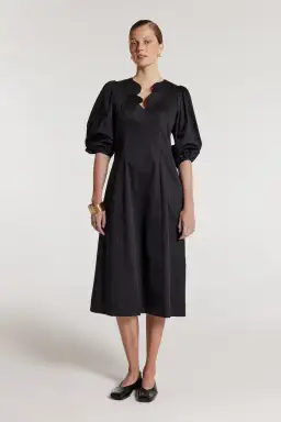 Perri Cutten Eloise Midi Dress Black Size AU 12 for rent on The Volte - image 1