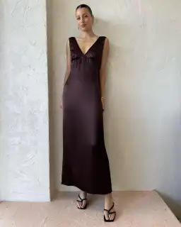 Anna Quan Isabelle Dress Brown Size 10  for rent on The Volte - image 4