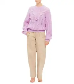 Isabel Marant Eline Chunky Knit Sweater Lilac Size FR 38 / Size AU 10