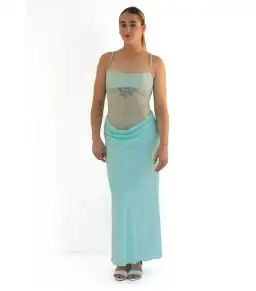 Benni Gabriel Maxi Dress Turquoise Sorbet Size AU 10 for rent on The Volte - image 1