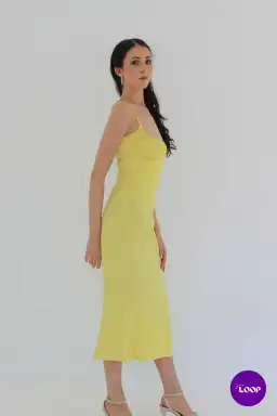 House Of Cb Soren Buttercup Cutout Midi Dress Size AU 8 for rent on The Volte - image 4