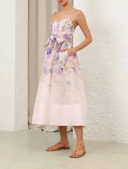 Zimmermann Dawning Corset Dress Floral Print Size 2 AU Size 12 